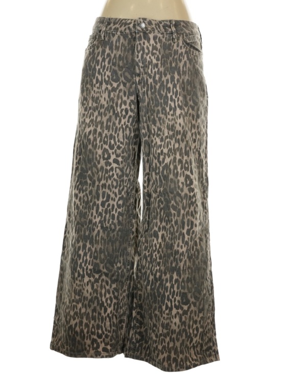 Simply Vera By Vera Wang Denim - Leopard Print Wide Leg Jeans